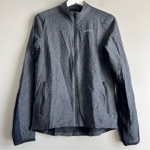 Nobull stretch jacket medium gray full zip performance wind breaker coat pockets